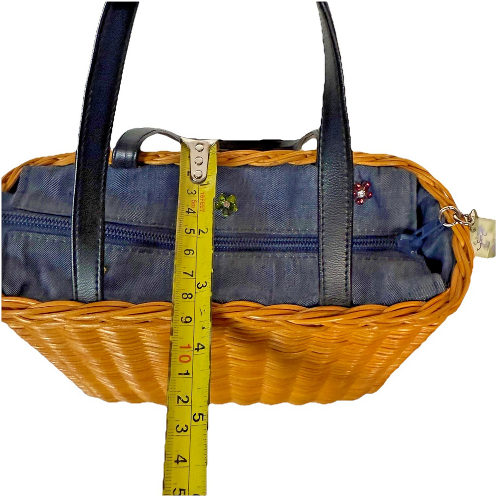 Jeanne Lottie Vintage Woven Rattan Bag with Top Handles - Picture 12 of 12